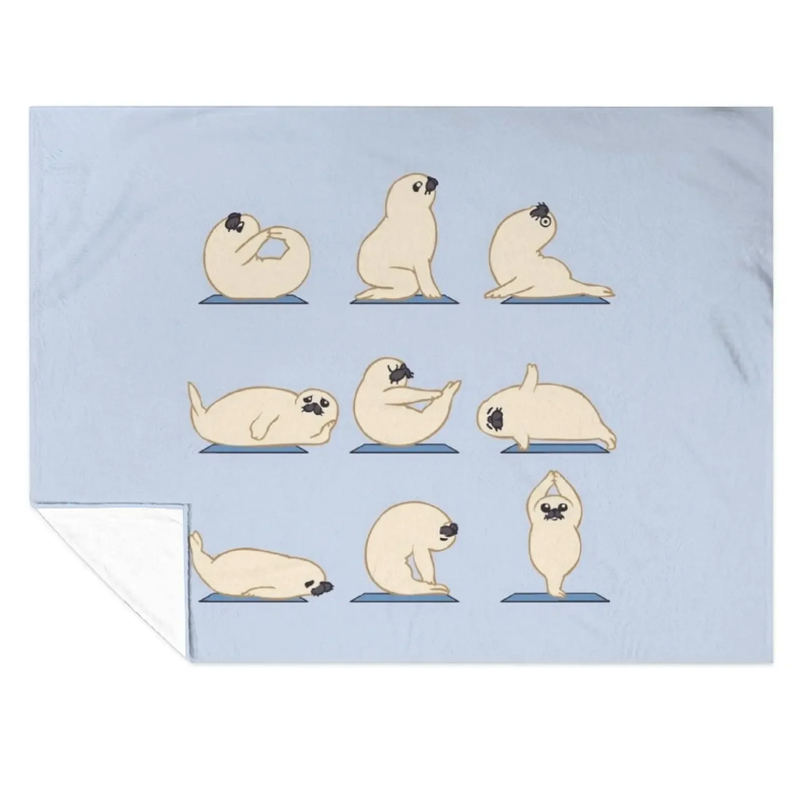 

Baby Seal Yoga Throw Blanket Flannel Fabric Thermals For Travel blankets and throws Sleeping Bag Blankets