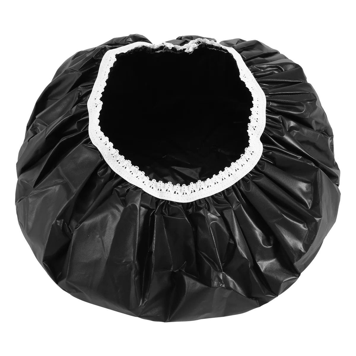 1Pcs Household Waterproof Shower Cap, Swimming Cap, Hotel Elastic Shower Cap Hair Set (Black) HOT