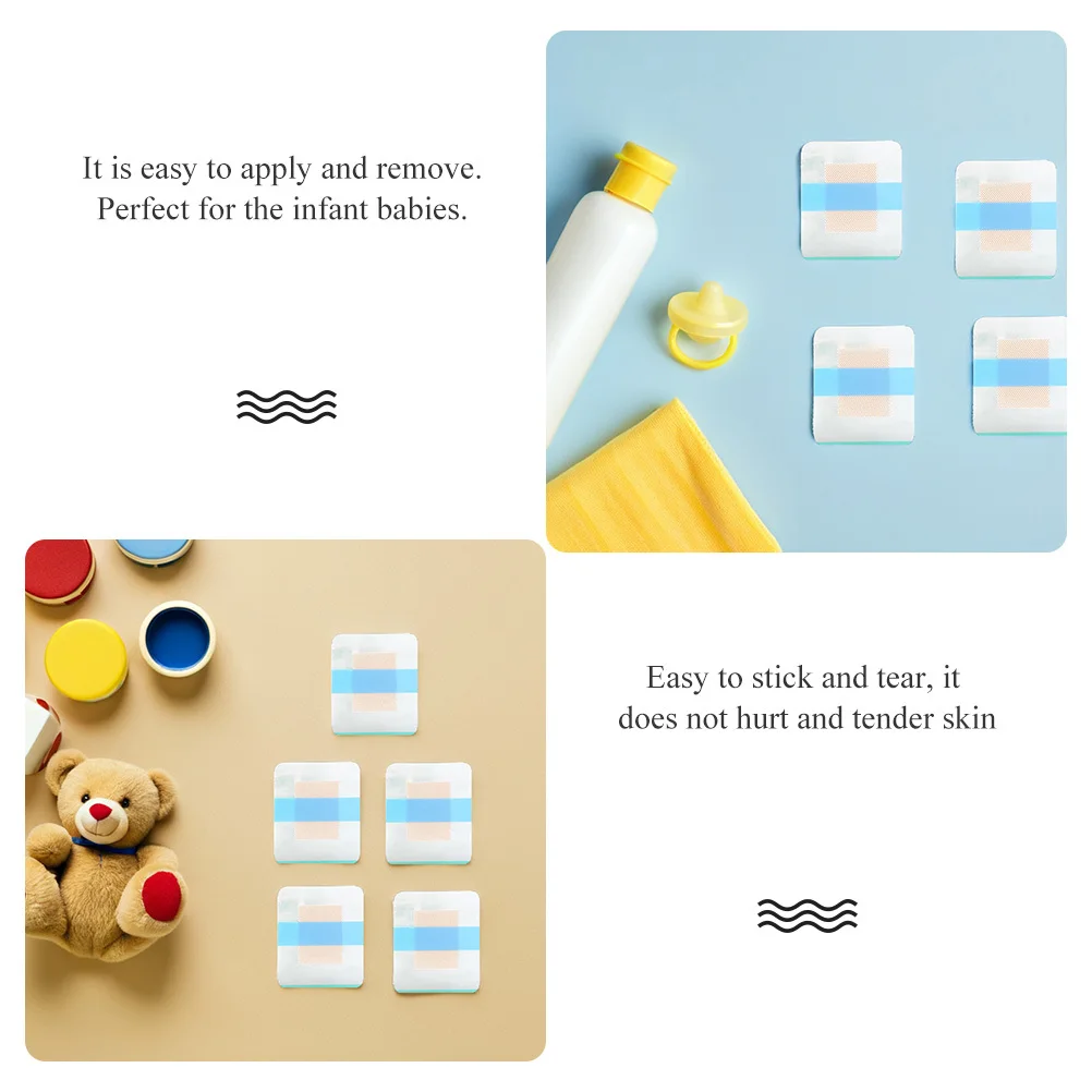 50 قطعة مقاوم للماء الطفل السرة التصحيح واقية البطن زر ملصقات المتاح الرضع تنفس السباحة لوازم الطفل السرة ملصق