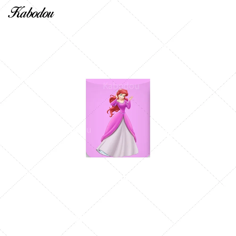 Disney Princess Circle Photo Backdrop Girls Birthday Party Cinderella Ariel Belle Round Photography Background Cylinder Covers