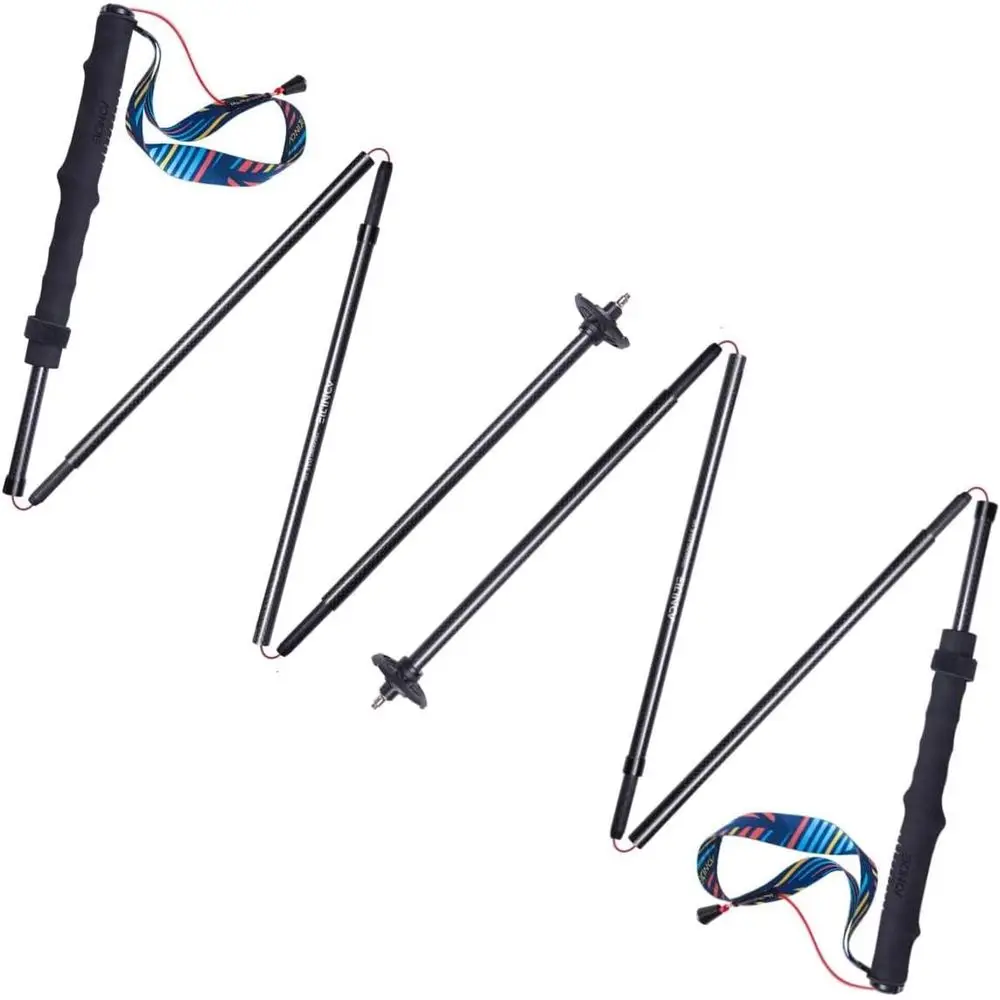 

Ультралегкие складные треккинговые палки из карбона с системой амортизации и быстрой фиксации для походов, кемпинга и прогулок