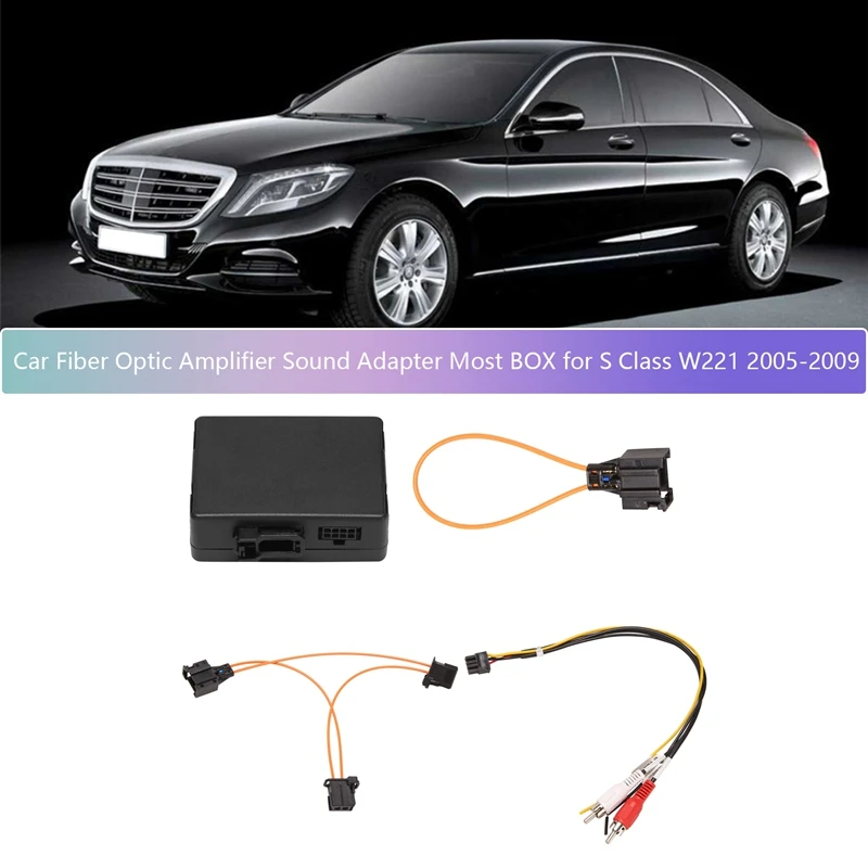 

Car Fiber Optic Amplifier Sound Adapter Most BOX For Mercedes- Benz S Class W221 2005-2009