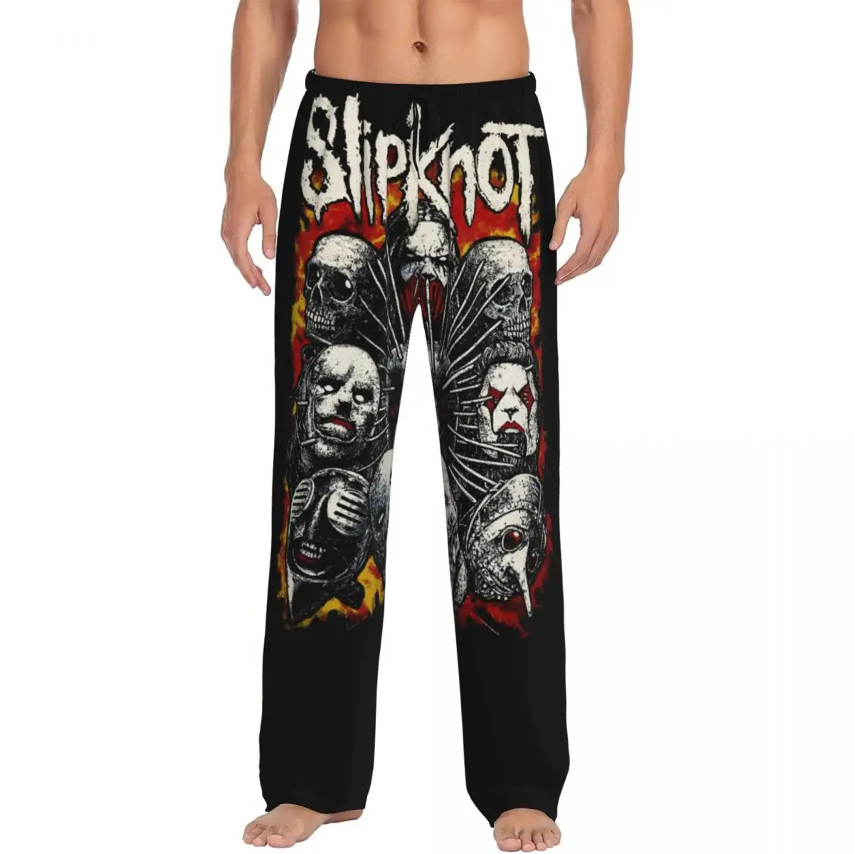 Custom Print Men Singer Rock Band S-Slipknotes Pajama Pants Sleepwear Sleep Lounge Bottoms with Pockets