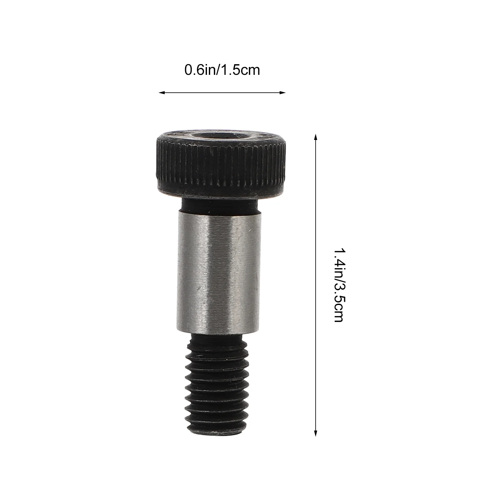 1Set Hex Shoulder Screws Standard Round Shape Durable Carbon Steel Rustproof Practical Shoulder Bolts for Repair