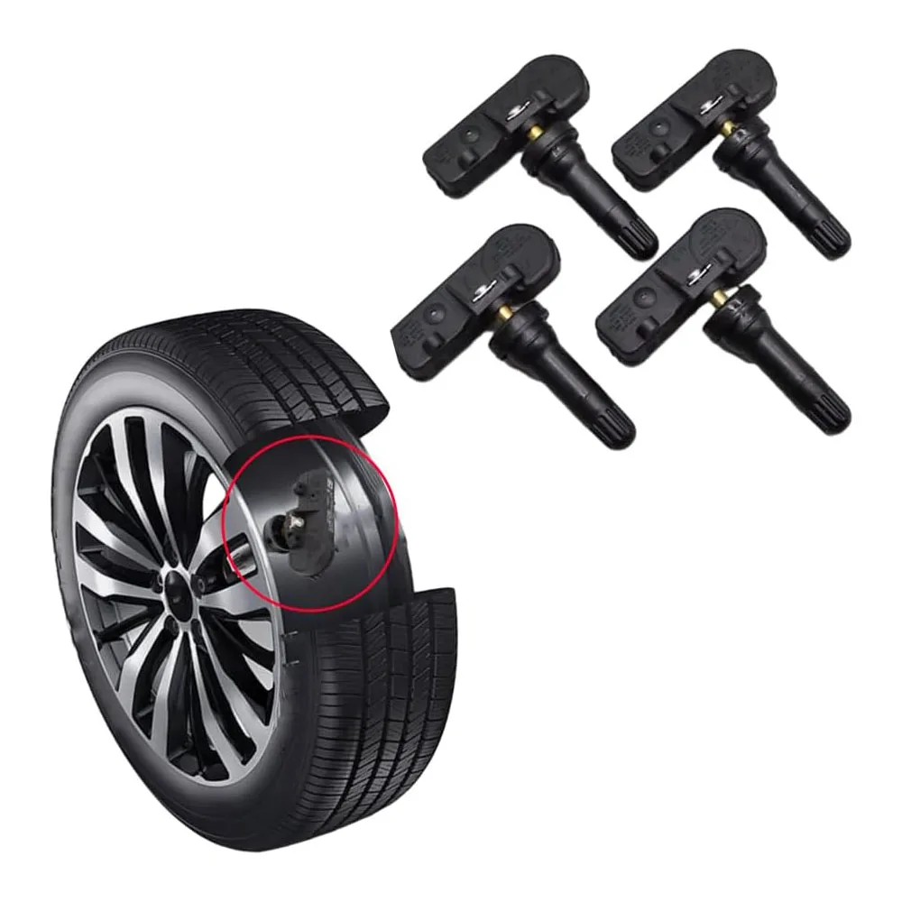 

4PCS TPMS TYRE SENSOR 433MHZ 13528563 Car Tire Pressure Monitor Sensor For GM Chevrolet Silverado GMC Sierra 1500 2019 2020 2021