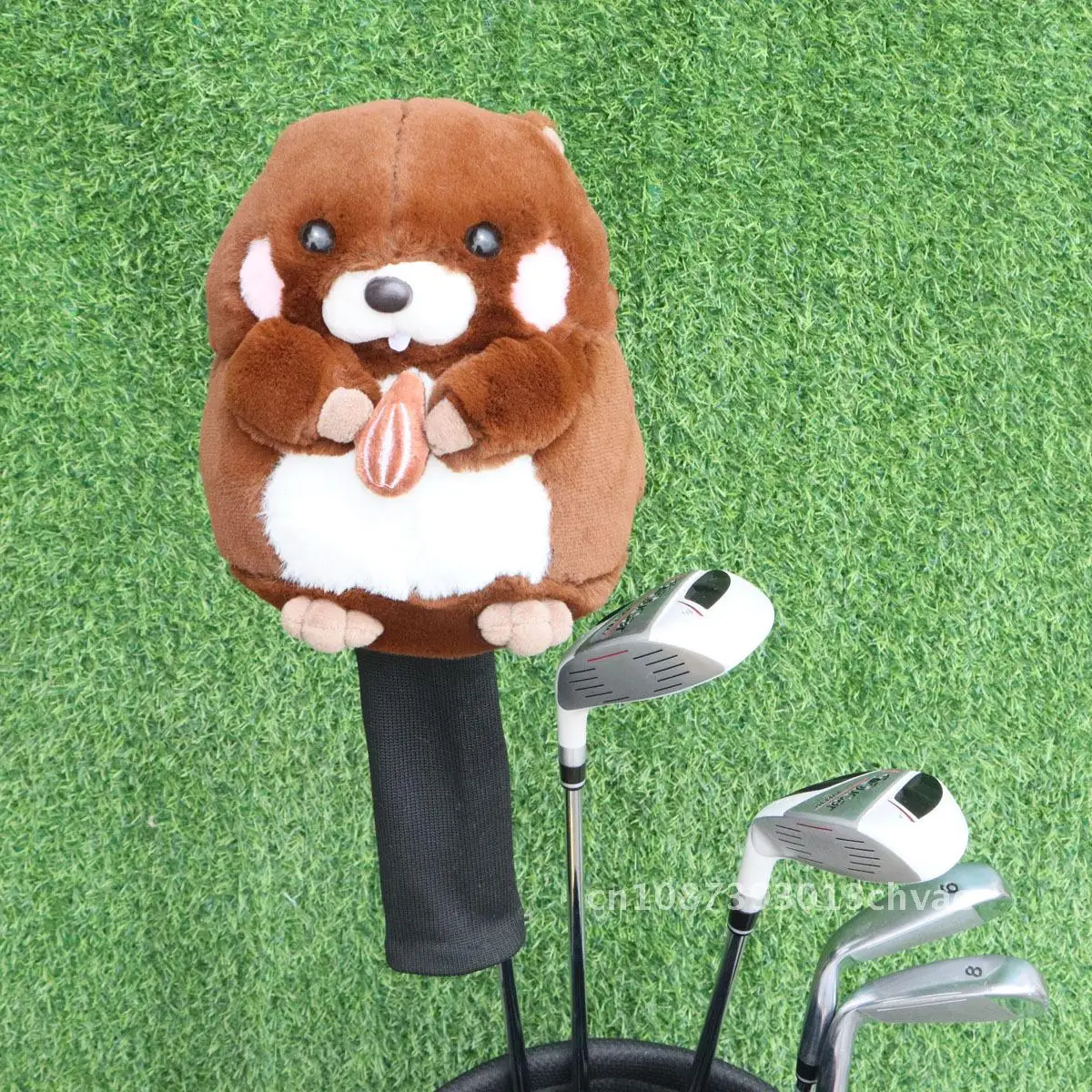 

Чехол для клюшки для гольфа Groundhog, плюшевый чехол с изображением животных, универсальная деревянная головка клюшки, вязаная, один размер, подходит для большинства