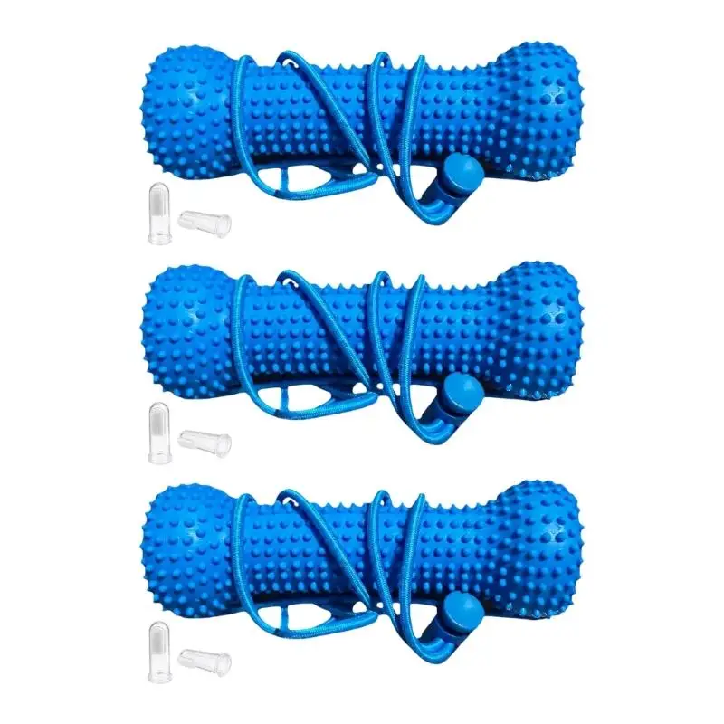 Dog Toothbrushing Aid with Soft Flexible Rubber, Textured Mouth Support and Securing Cord for Reaching Back Teeth D2RD