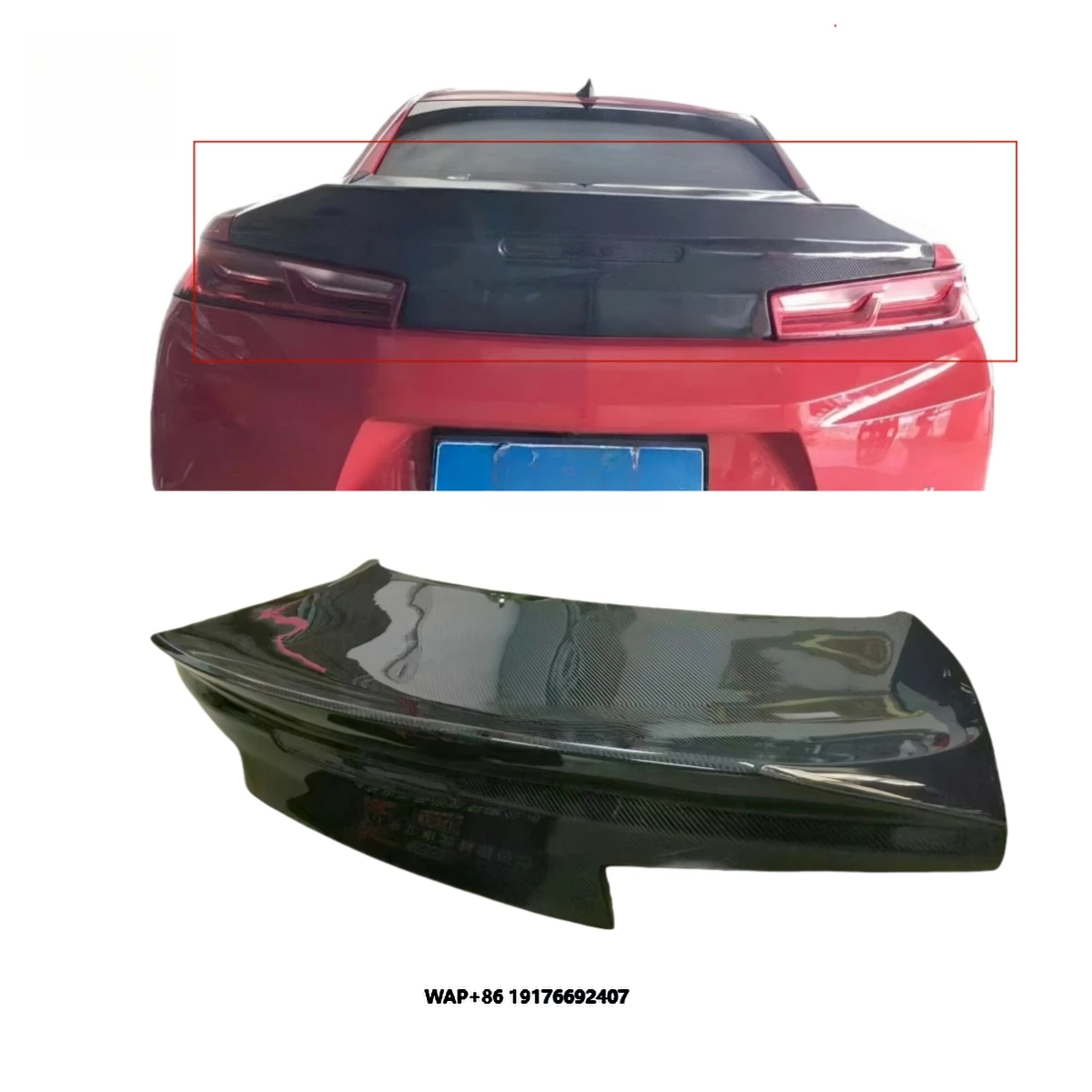 

2011-2019 for Camaro Carbon Fiber Rear Spoiler Body Kit Engine Hood Trunk Lid Front Bumper Car