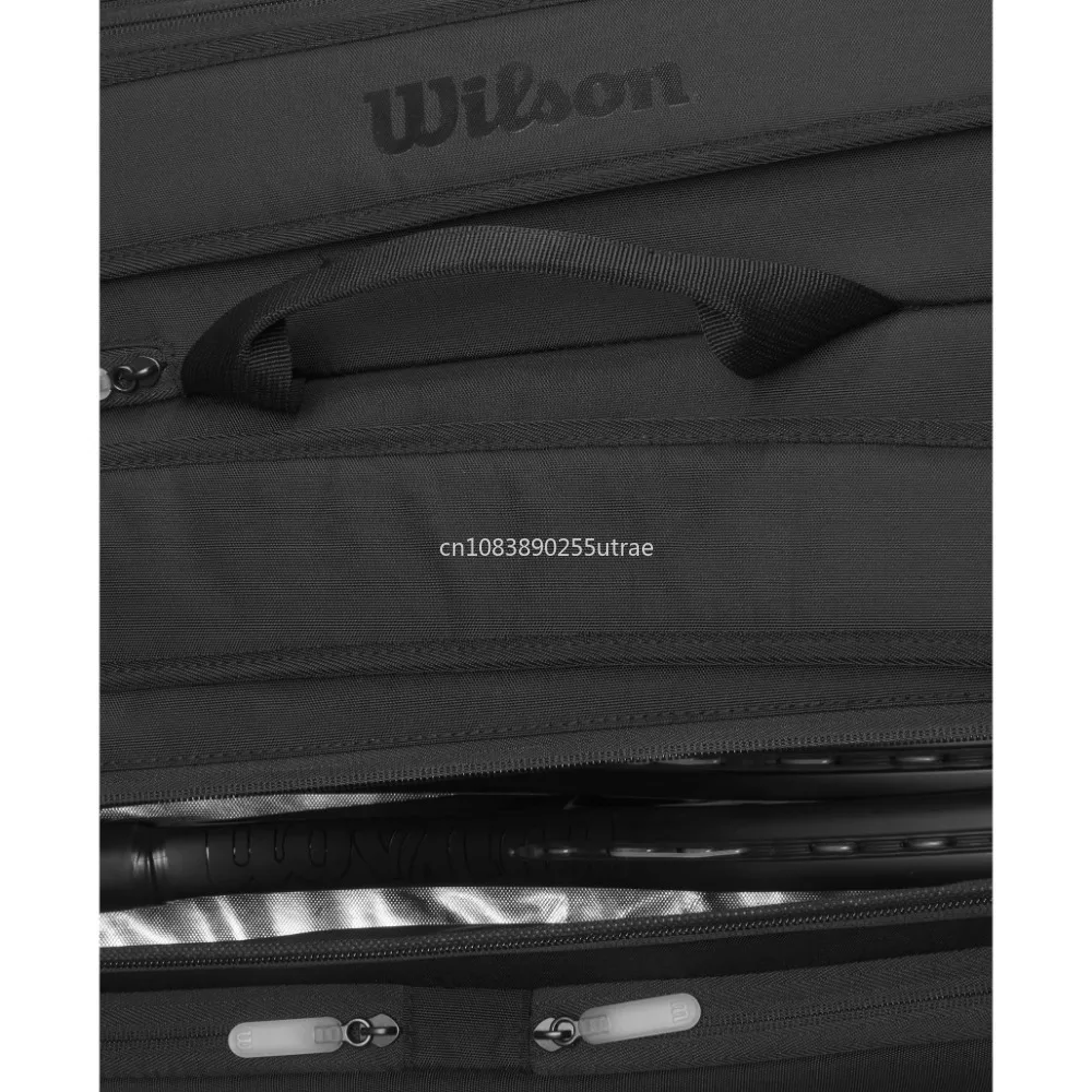 Wilson Noir Tour Tennisrugzak-Biedt Plaats Aan Maximaal 2 Rackets Grote Capaciteit Tennistas "Serie Noir" Collectie Wr8029801001