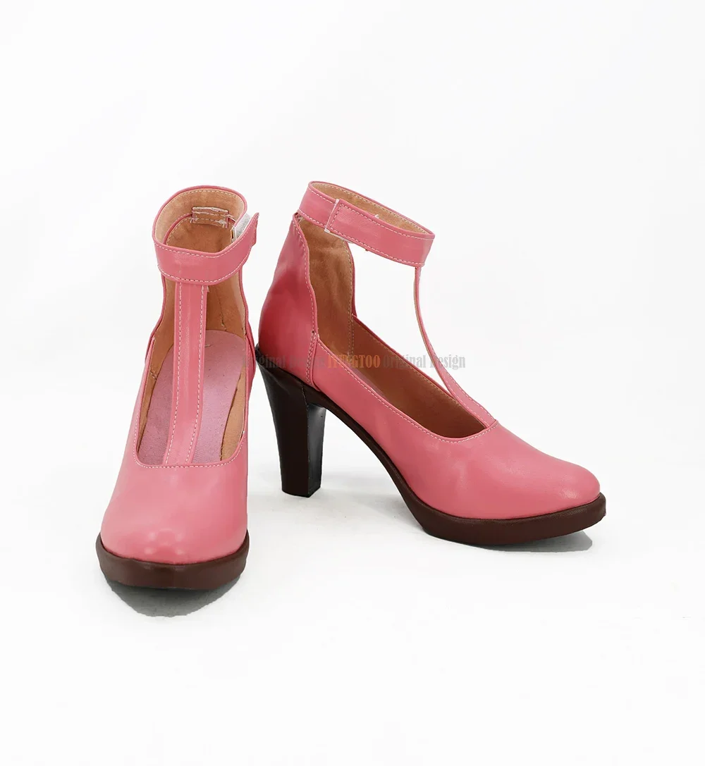 Elizabeth Midford Shoes Cosplay Black Butler Elizabeth Midford Cosplay Boots High Heel Pink Shoes Custom Made Any Size