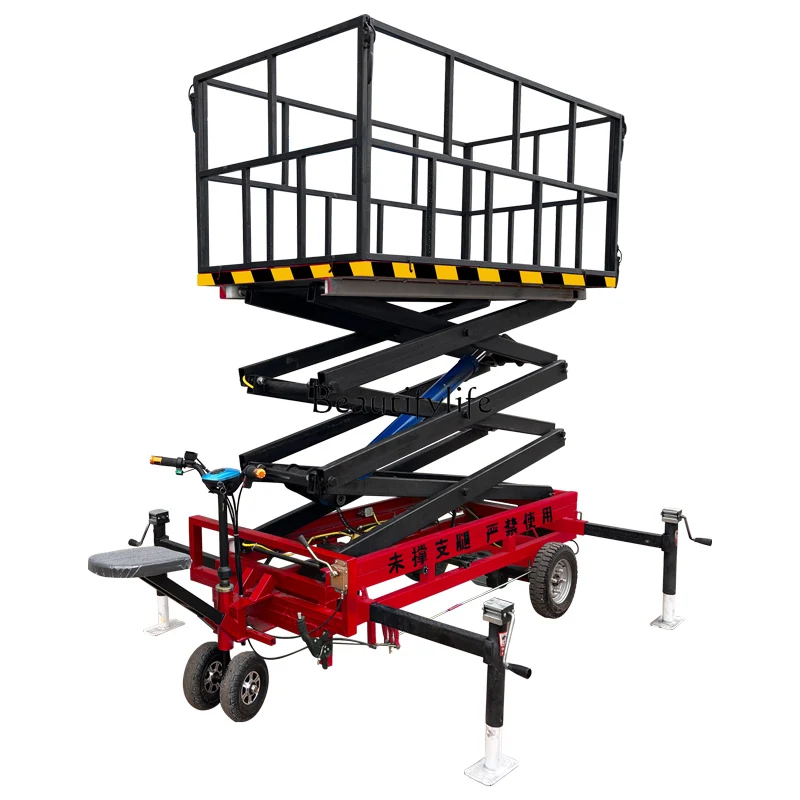 

Electric hydraulic small lift car lift table three-wheel lift upside down donkey aerial work indoor and outdoor platform car