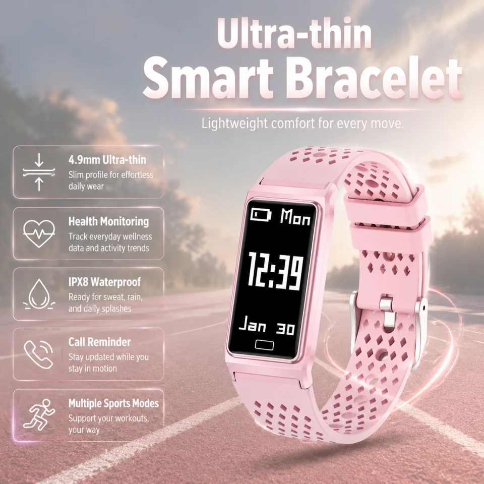 2026 Smart Watch Women Smart Band Sports Fitness Tracker Watches Heart Rate Health Monitor IPX8 Waterproof Smartwatch Ladies