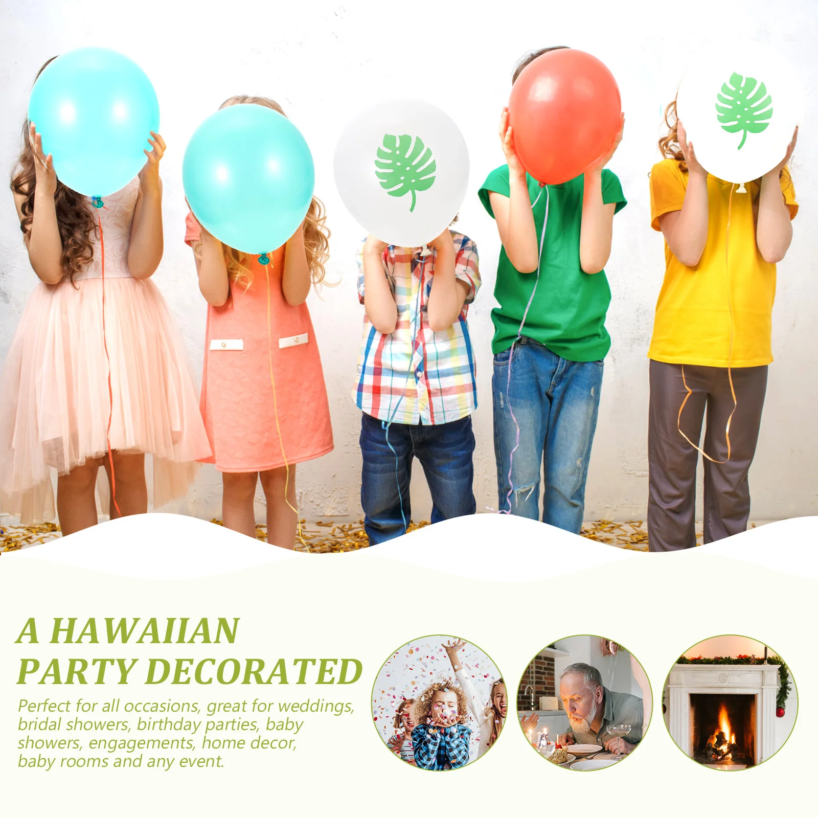 

15Pcs Latex Balloons Creative Hawaiian Style Summer Party Decor Photography Props Festival Balloon Decoration Latex Balloon