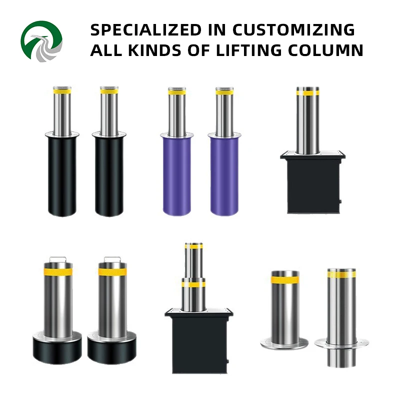 XZL Full Automatic Lifting Column Electric Hydraulic Lifting Bollard Remote Control Retractable Ground Bollard