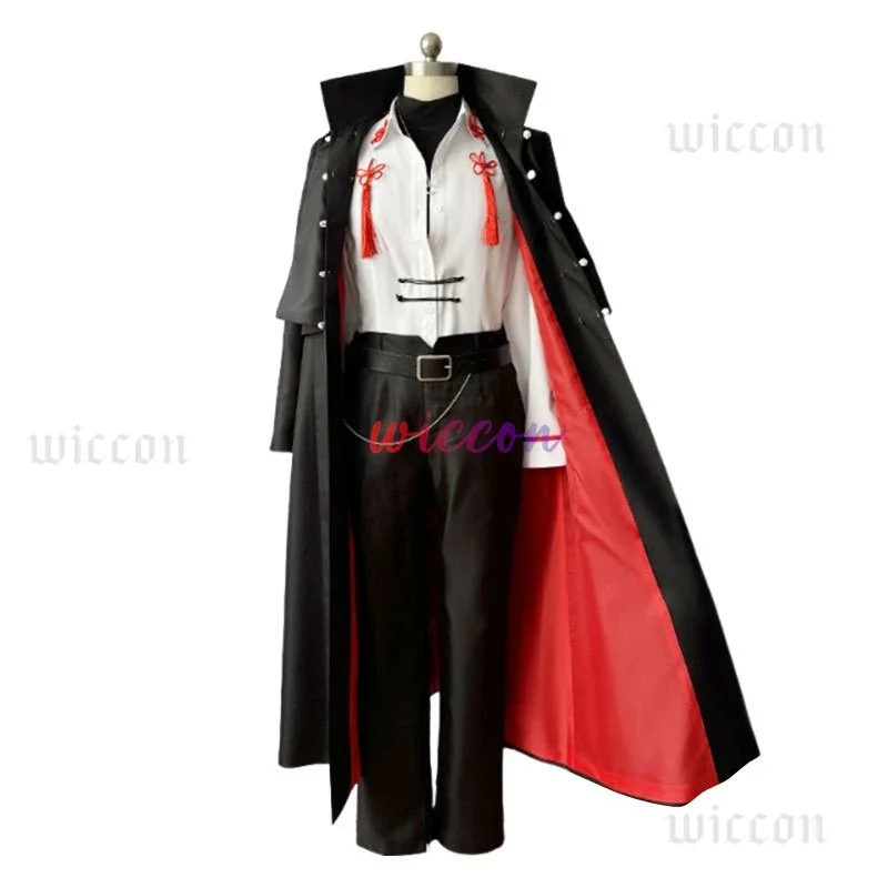 Lien clic veine Cosplay Costume perruque Anime lien clic rouge noir manteau chemise pantalon dégradé tresse perruque Halloween fête Costume perruque *.1