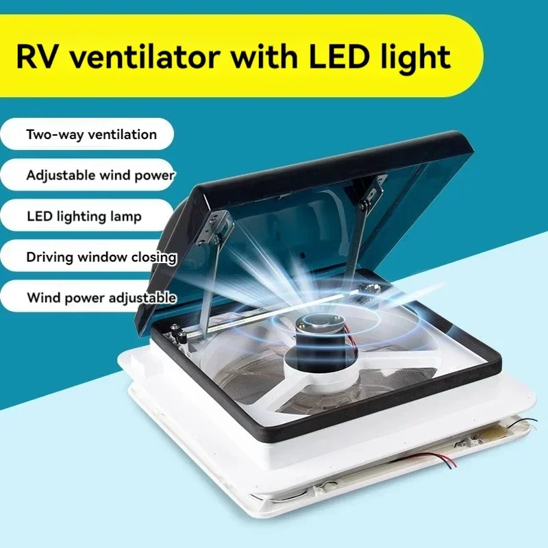 Rv Ventilation Fan Two-way Car Roof Retrofit Ventilation Rain, Insect, Waterproof Toilet Special Exhaust Fan