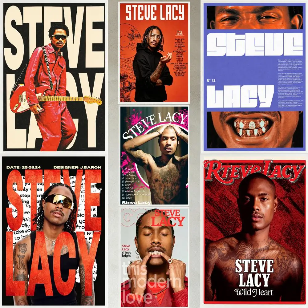 music Steve Lacy Poster Poster HD Waterproof Self-adhesive Art Print Wall Decor for Bedroom Living Room Gift