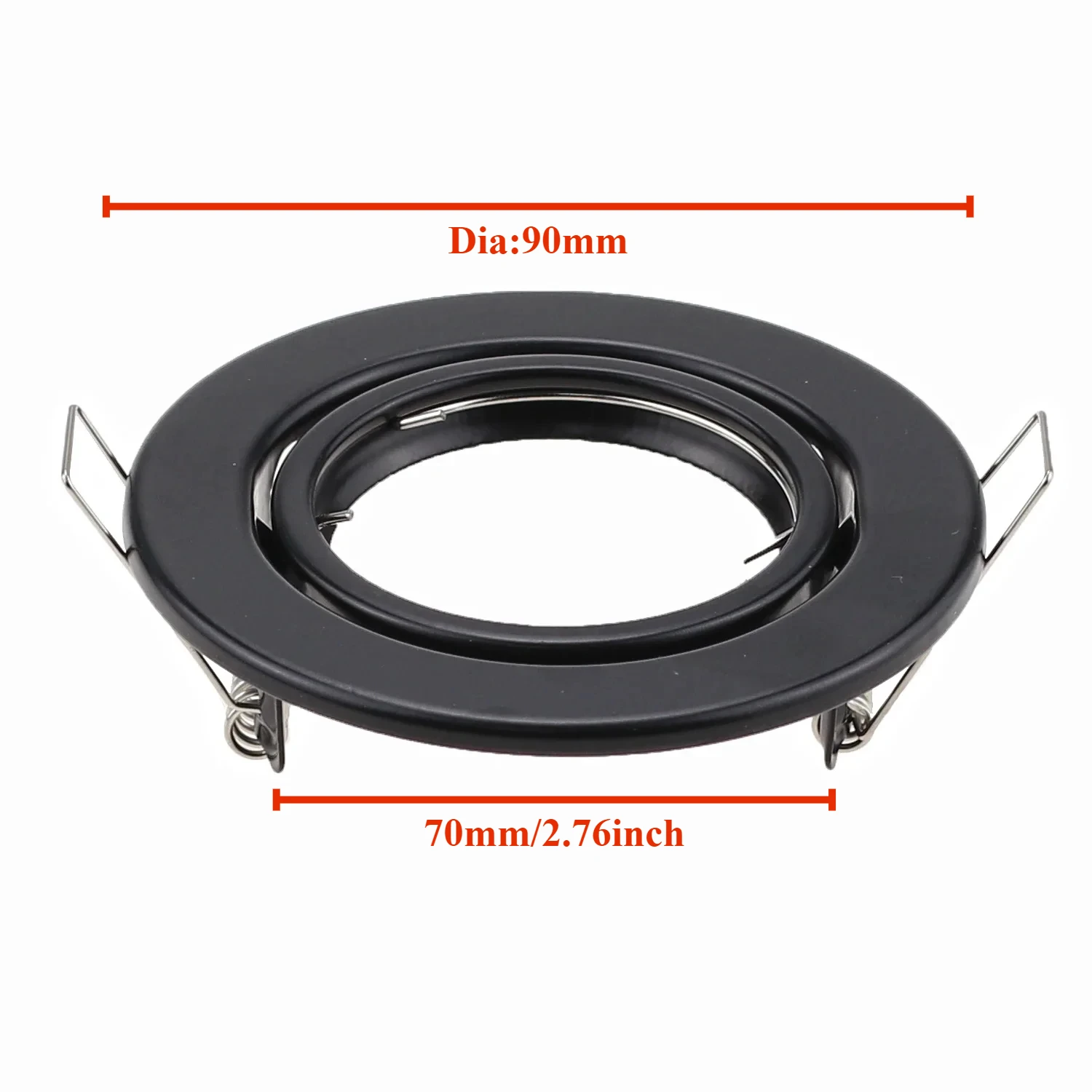 10PCS Round Adjustable Round Adjustable Metal LED Recessed Ceiling Light Frame for GU10 MR16 Bulb Fitting Mounted Spotlights