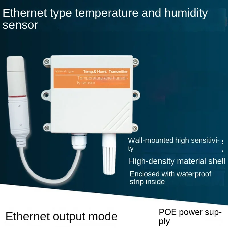 Ethernet Temperature and Humidity Sensor Transmitter TCP IP Internetwork Network Type Computer Room RJ45 Network Port Monitoring