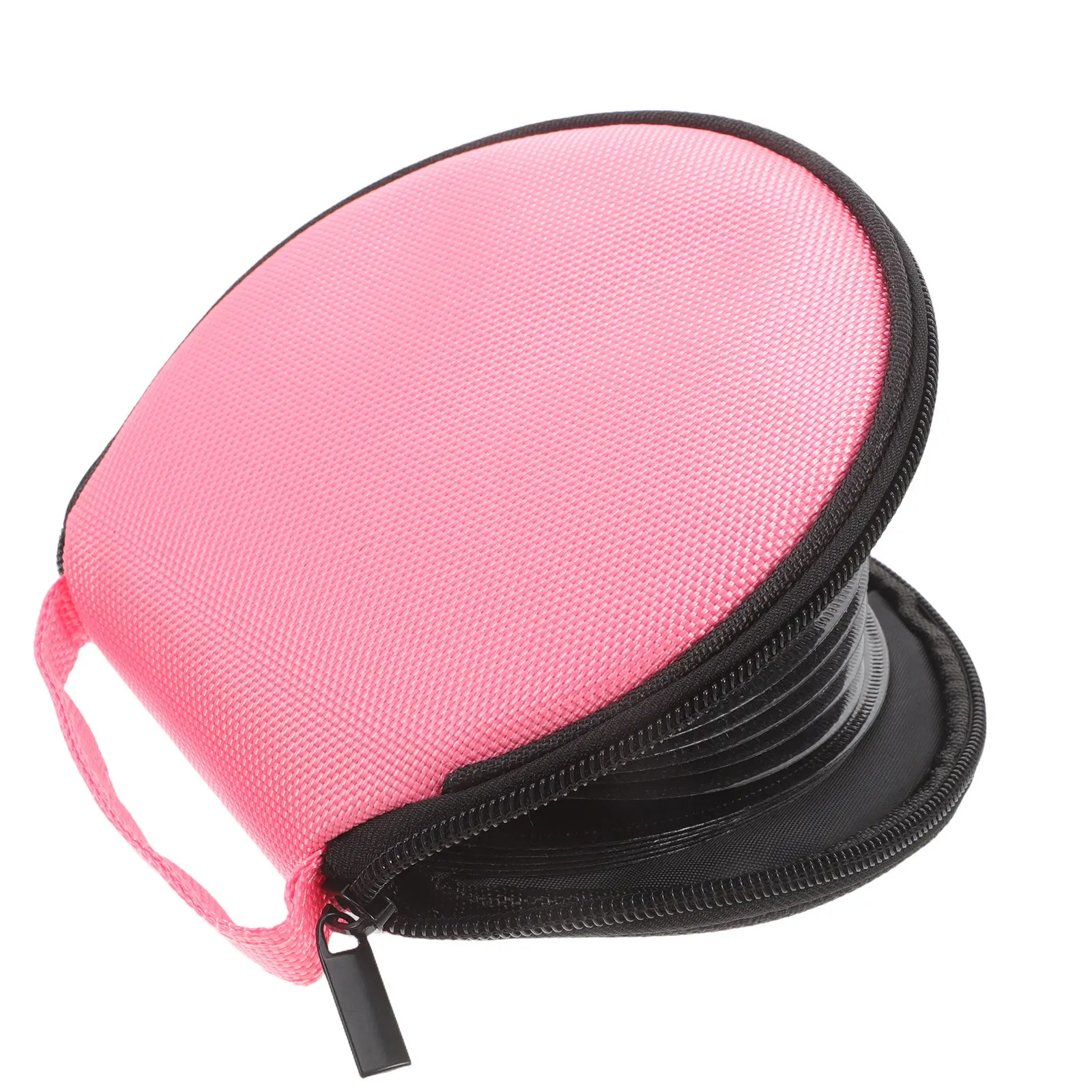 Car Cd Storage Case Oxford Cloth Round Shape Large Capacity Protective Media Organizer for Travel Home Use Cd Holder for Home