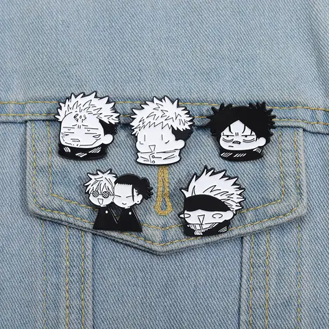 Bilashmart Cartoon anime characters Enamel Pins Custom Q version image Brooches Lapel Badges Cartoon Punk Jewelry Gift for Friends
