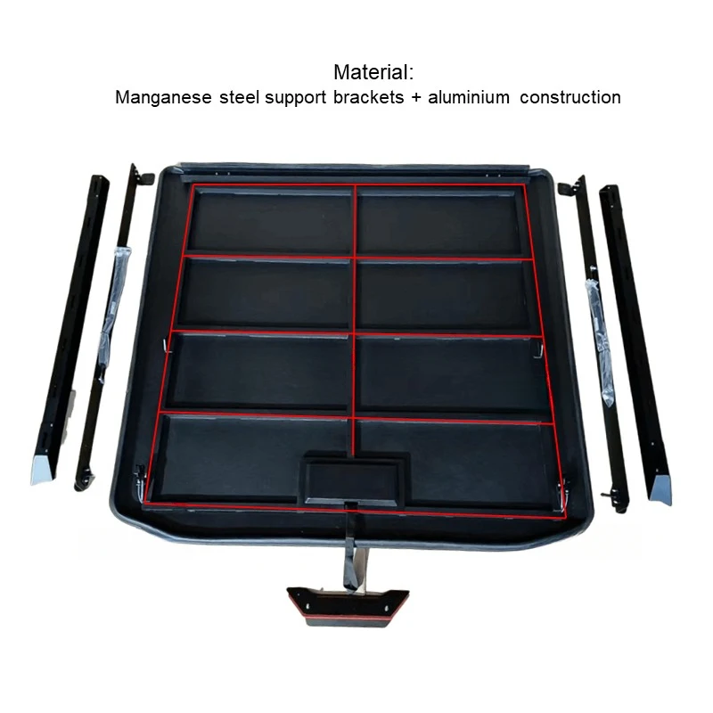 Lockable One-Piece Aluminium Hard Lid Tonneau Cover 4x4 Dual Cab Pickup Bed