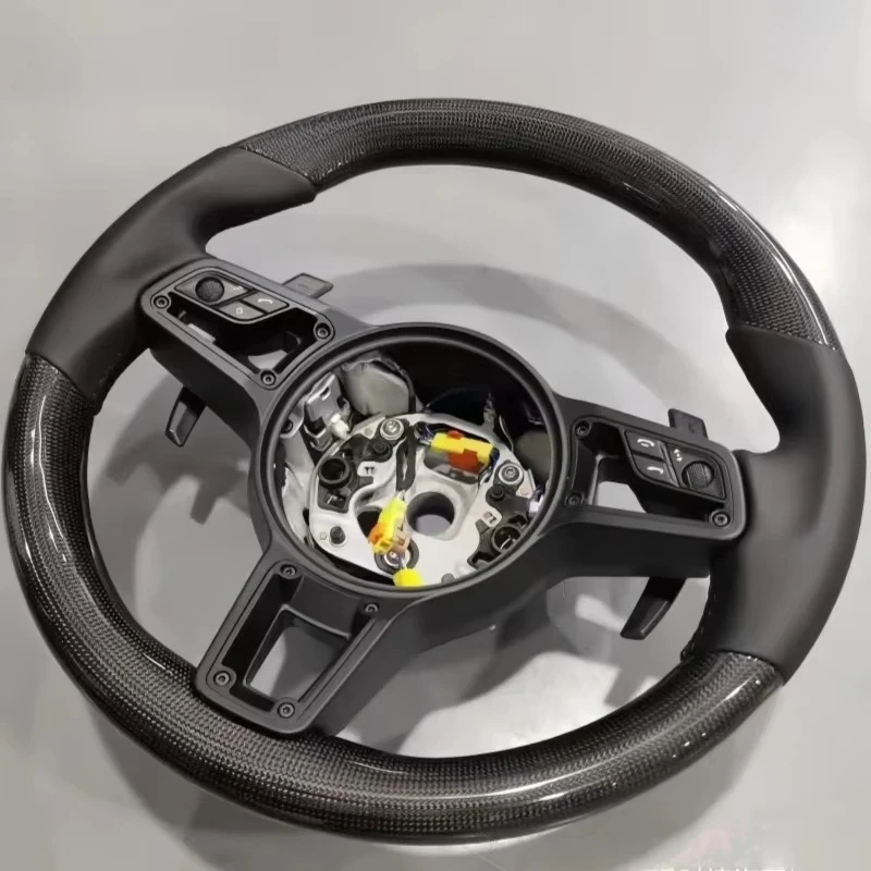 For 918 911 718 970 971 957 958 Match the Original Vehicle Leather Carbon Fiber Steering Wheel