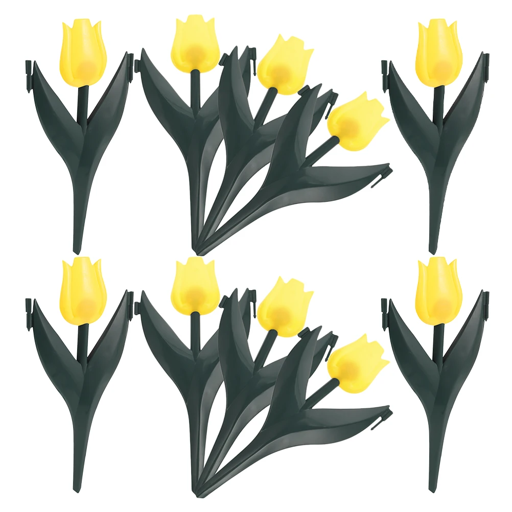

10pcs Simulated Flowers Decorative Fence Lawn Garden Stakes PVC Border Fencing Edging Artificial Flower Picket Fence
