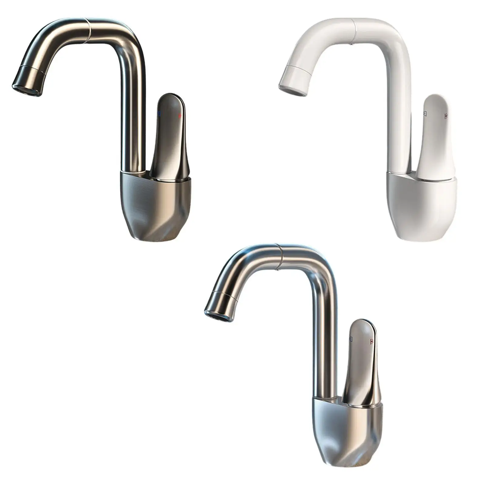 

Hot and Cold Water Faucet Bar Sink Faucet Rotating Modern Kitchen Tap for Home Improvement Shopping Mall Vanity Hotel Office