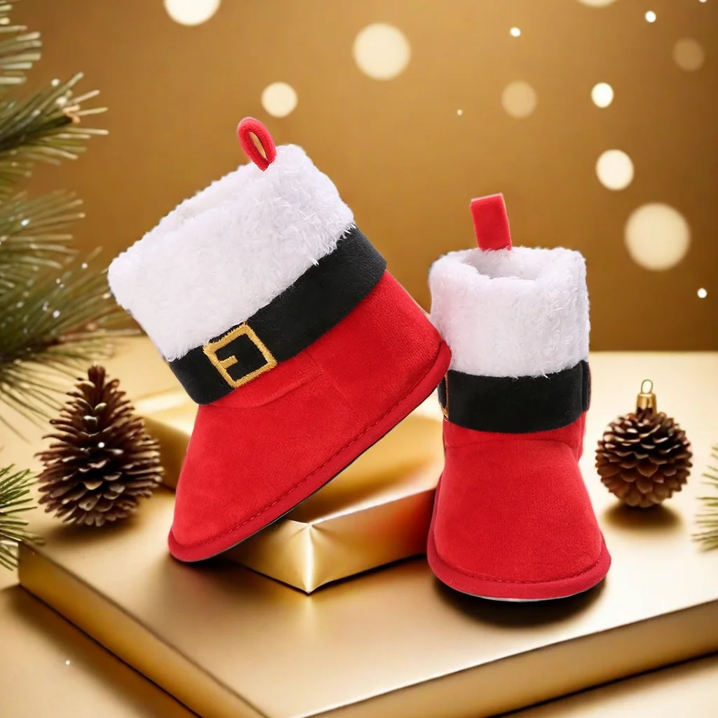 

Удобные короткие сапоги на флисовой подкладке, подходящие для новорожденных детей — нескользящая обувь на мягкой подошве, незаменимые для мальчиков и девочек осенью.