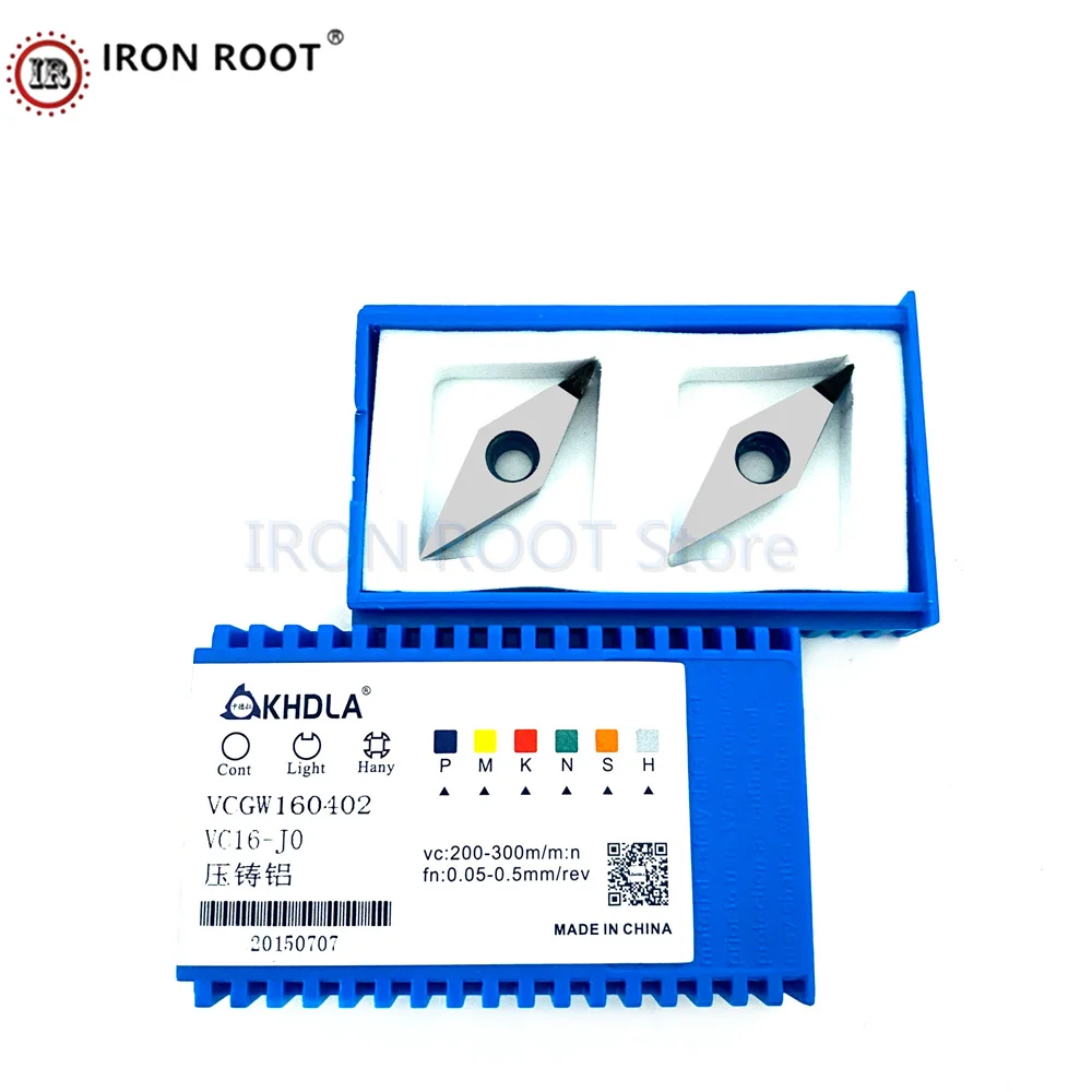 High-precision 2pcs VCGW 160402 PCD Diamond  insert CNC Turning Tool For SVVCN Tool Holder