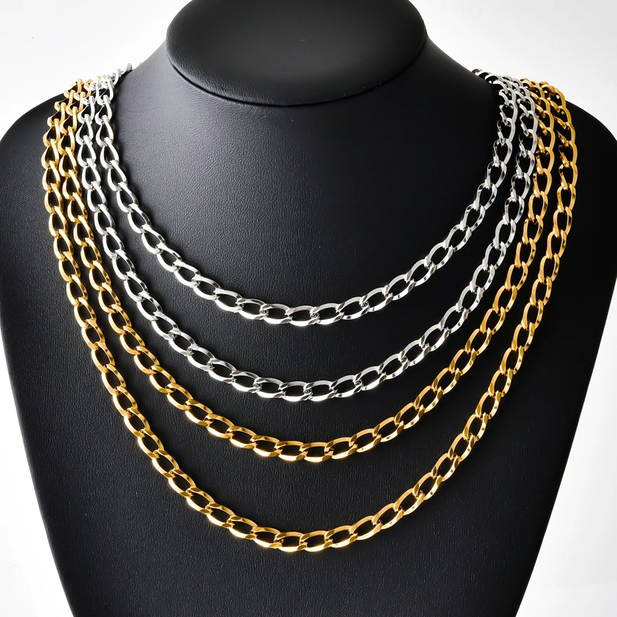 Kalung Rantai Curb Link Baja T - Men Accessories Singapore ulasan dan harga