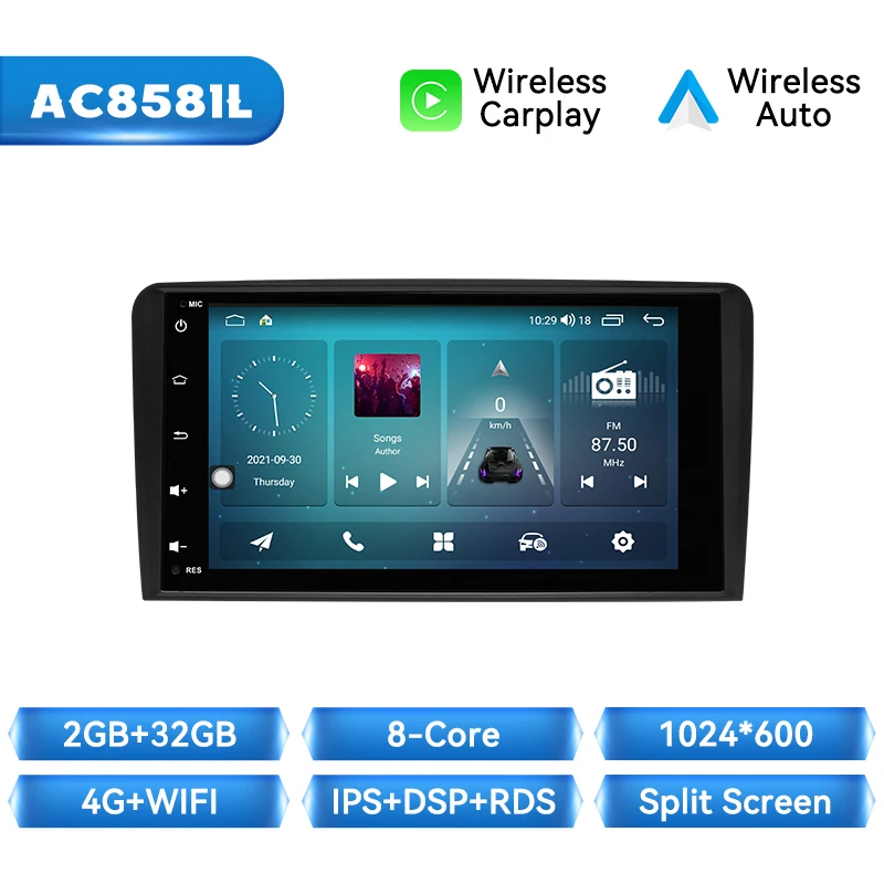 8 "Draadloze CarPlay voor Apple Android Auto Radio voor Audi A3 8P S3 2003-2012 GPS Stereo multimedia 4G Wifi 8core RDS