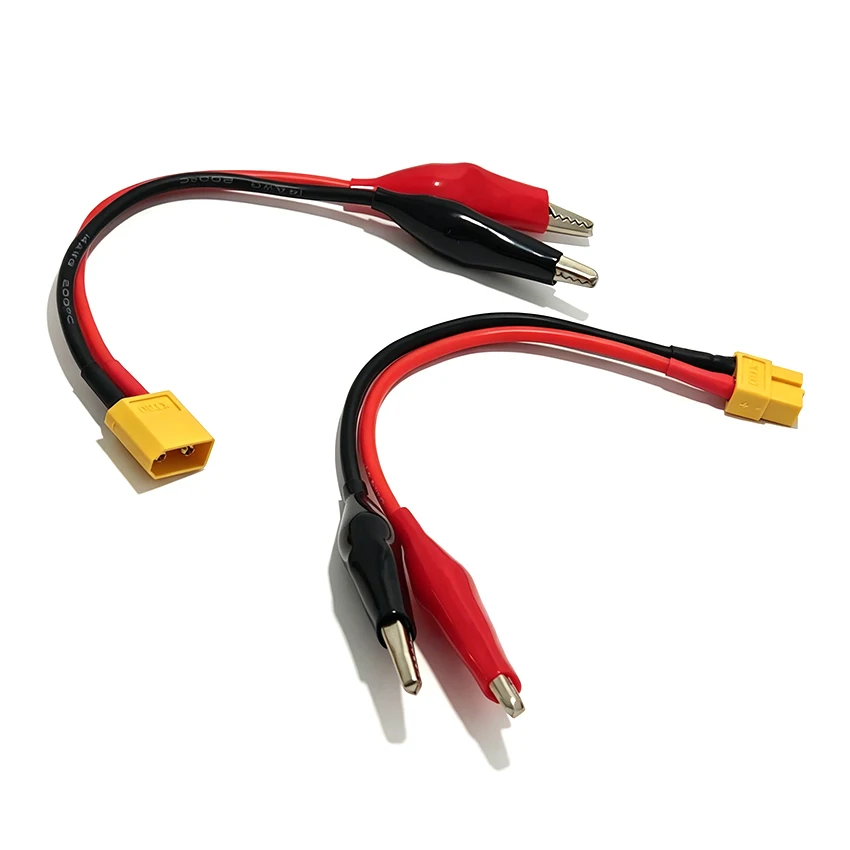 XT60 T Plug Male and Female Connector Cable Alligator Clips for Charger Cable Motor Run-in line Measure Tool 14AWG 15cm