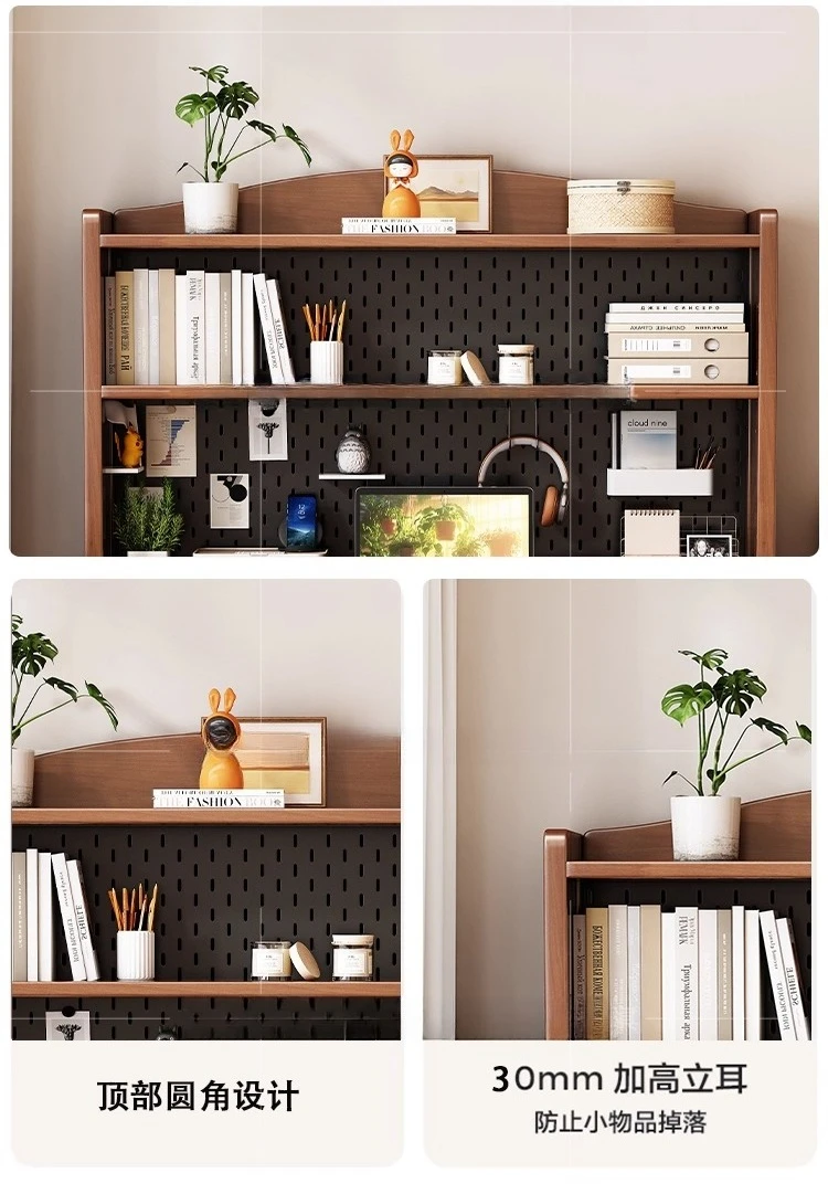 Solid wood desk Lifting children's study table with hole board Computer table Student household