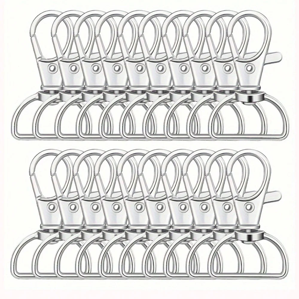 10PCS Swivel Hook Key Chain Clip Hook D-Ring Clip Lanyard Hardware for Keychain Making Lanyard Making Wallet Hardware DIY Crafts