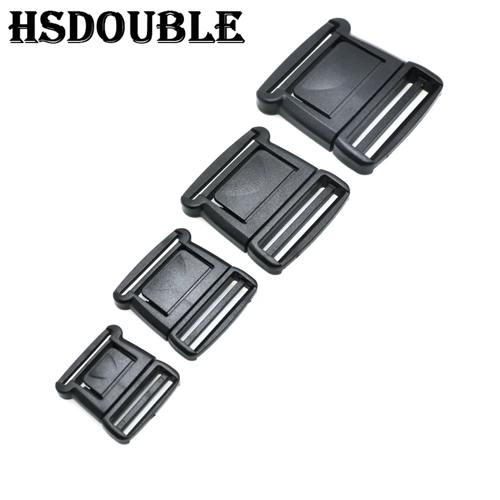 10 Pcs/Pack Plastic Center Release Buckle Black for Outdoor Sports Bags Students Bags Luggage Buckle Travel Buckle Accessories
