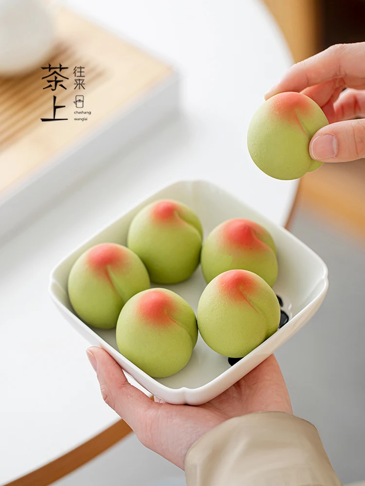 Small green peach pet can raise home creative decoration boutique handmade  set  ceremony   play small ornament