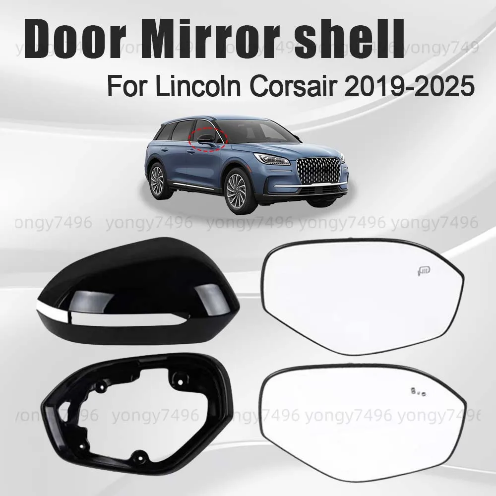 

Protective Cover Door Mirror Shell For Lincoln Corsair 2019-2025 Picture Frame Heated Lens Overtaking Warning Accessories
