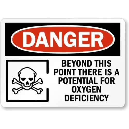 Beyond Point Oxygen Deficiency Aluminum Weatherproof  Sign-Aluminum