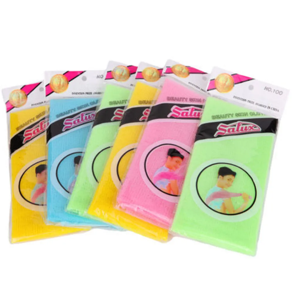 1/3/5 Pcs Random Color Cheap New Hot Sale Exfoliating Bath Shower Cloth Scrubbing Body Cleaning Washing Towel