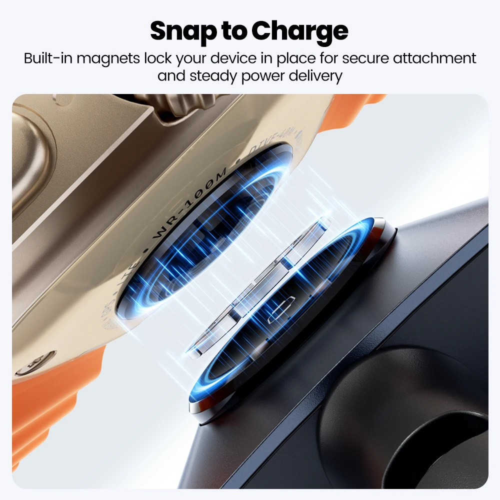 Toocki 100W USB C Fast Charging 2-in-1 Magnetic Cable For iPhone 17/16/15 Apple Watch Samsung Xiaomi Huawei Type-C Data Cable view 5