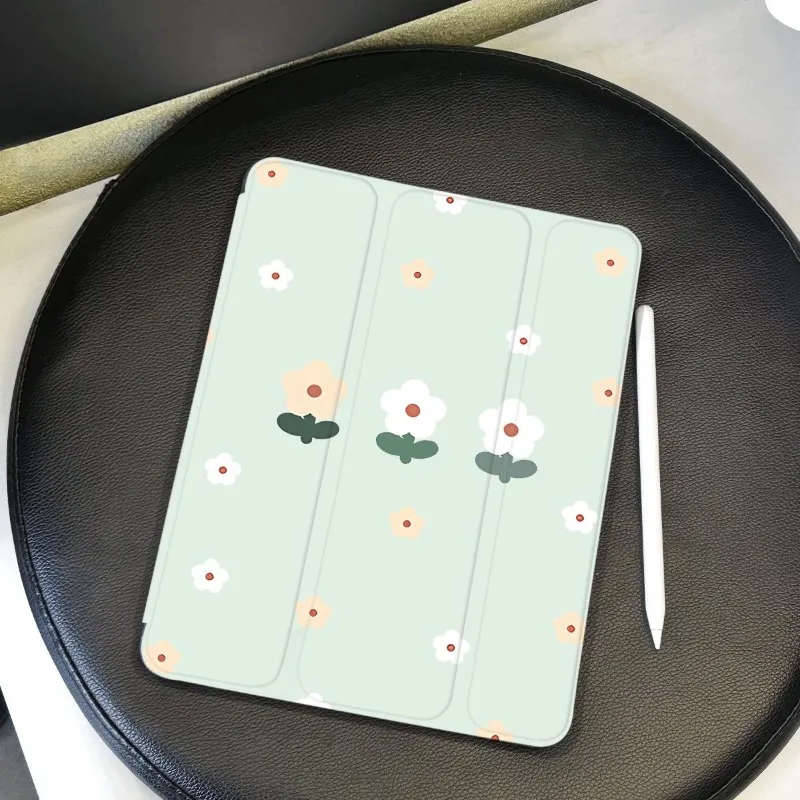 Funda con ranura para lápiz de flores para Ipad de 10. a generación, Funda para Ipad Air 3 generación 2019 2018 9,7 5/6 7 8 9 a 10,2