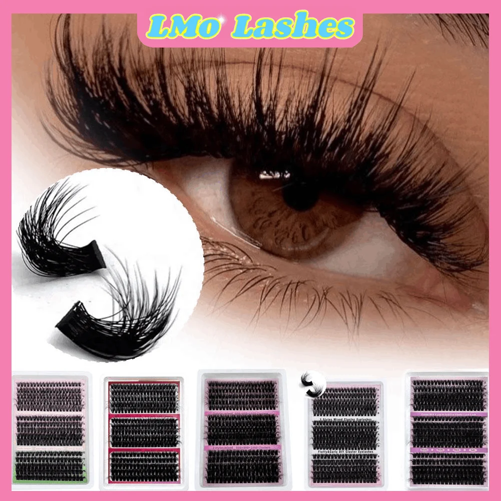 15列DIY 5Dふわふわまつげクラスター 60D-200D厚めまつげクラスター ふんわり個別まつげクラスター 韓国風つけまつげ