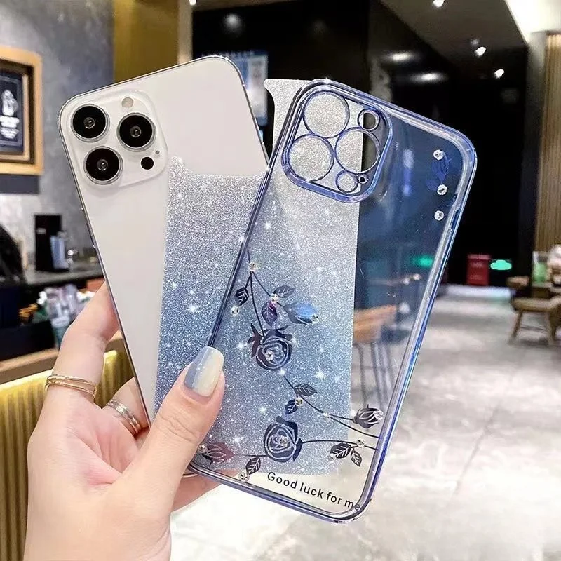 For Vivo S17 Pro S17T Vivo Y78+ Y35+ Y36 4G 5G Y55S 5G Phone Case Quality Back Cover Plating Gradient Glitter Cover image 3