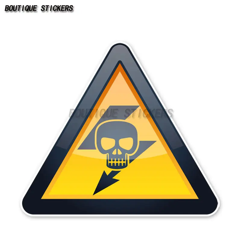 

High quality car sticker Attention to electrical attention Safety warning Car sticker Waterproof PVC sticker to cover scratches