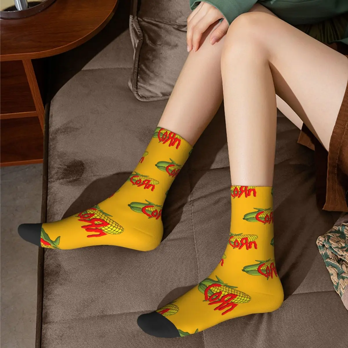 New Male Men Socks Harajuku CoRn KoRn Parody Sock Nu Metal Band Neidermeyers Graphic Women's Socks Spring Summer Autumn Winter