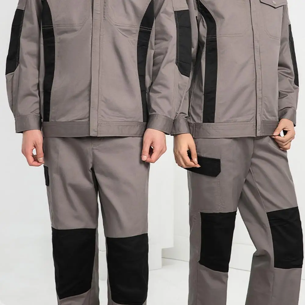 Pantalones de trabajo de protección laboral con bloques de Color para hombres, pantalones de trabajo con múltiples bolsillos grandes resistentes al desgaste, pantalones de taller de electricista