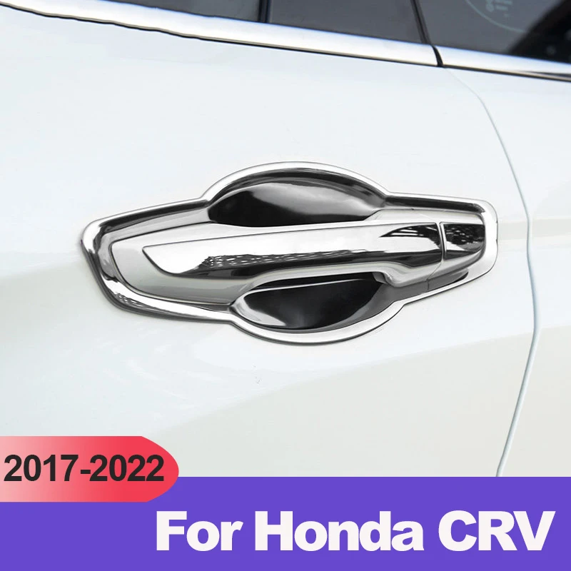 

For Honda CRV CR-V 2017-2019 2020 2021 2022 Car Door Bowl Cover Handle Sticker Cover Stainless Steel Case Exterior Modification