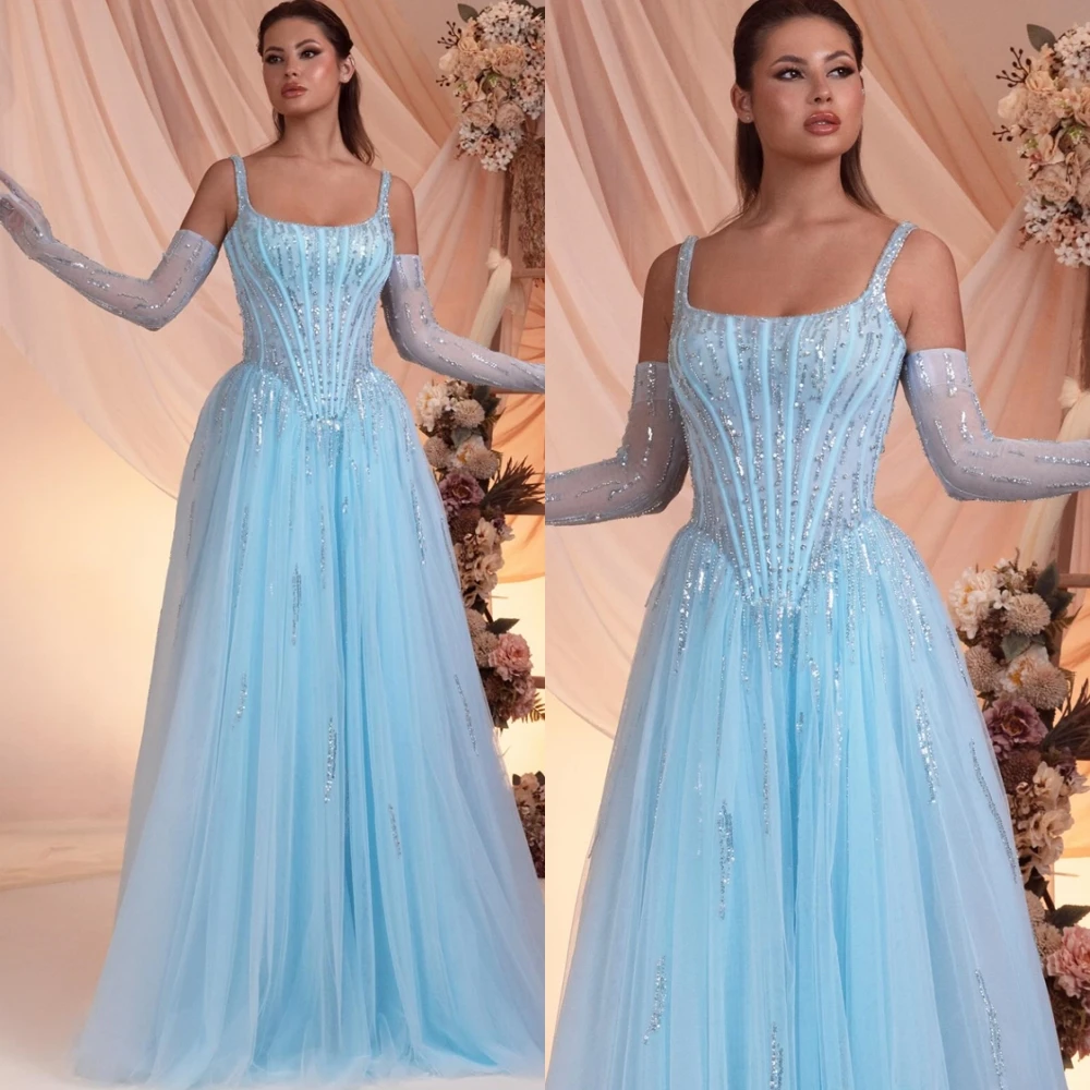 فستان سهرة رائع مخصص من الأورجانزا على شكل حرف a فساتين حفلة موسيقية فاخرة مطرزة عالية الجودة للمناسبات الخاصة